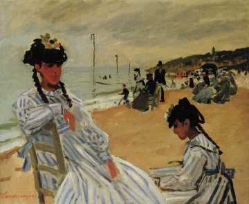 トルヴィルの浜辺で クロード・モネ Oil Paintings
